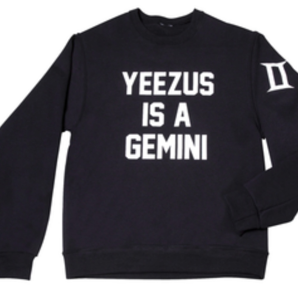 PRIVATE PARTY 'Yeezus is a Gemini' sweatshirt, S